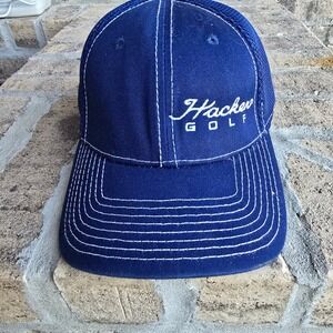 New Era Hacker Golf Hat Mesh‎ Back Fitted Baseball Cap Blue
